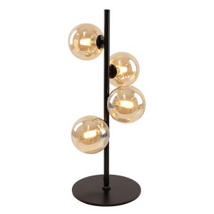 Design table lamp amber, Remo, with switch