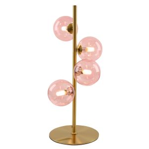 Design table lamp pink, Remo, with switch