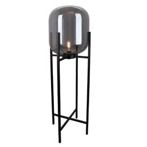 Retro floor lamp grey, Roxy, with switch