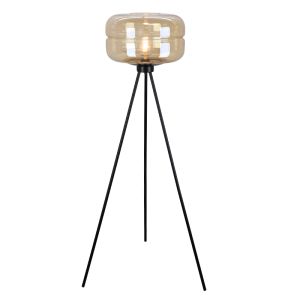 Retro floor lamp amber, Sean, with switch