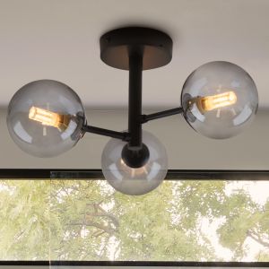 Modern bathroom ceiling light black, Amer, IP44