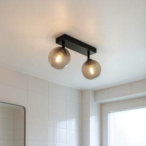 Modern bathroom ceiling light black, Amer, IP44