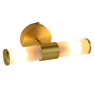 Modern bathroom wall light gold, Callum, IP44