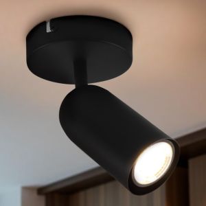 Modern ceiling spotlight black, Jacey