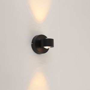 Modern up down wall light black, Izzet, 6W, 3000K LED