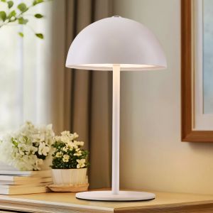 Retro table lamp white, Douwe, 4W, dim to warm LED, with touch dimmer