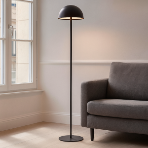 Retro floor lamp black, Douwe, 4W, dim to warm LED, with touch dimmer