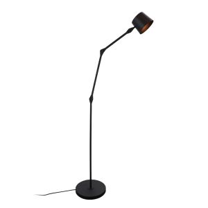 Modern floor lamp black, Rinke, with switch