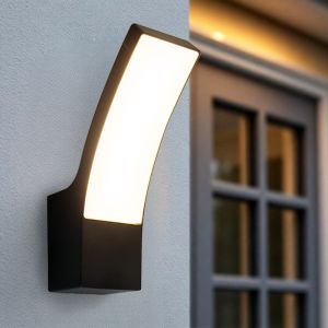 Modern outdoor light black, Manel, 12W, 3000K LED, IP44
