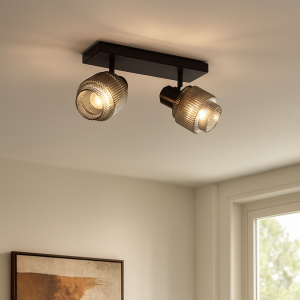 Retro ceiling spotlight grey, Paris