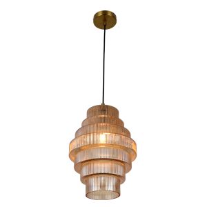Retro pendant light amber, Paris