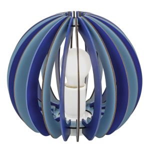 Wood children's table lamp blue, Babette