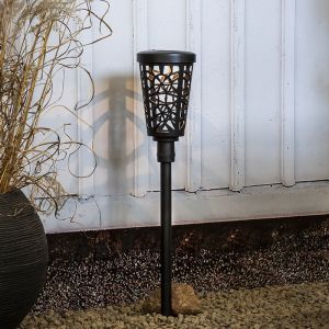 Plastic solar garden spike light black, Amresh, 0,03W, 3000K LED, IP44