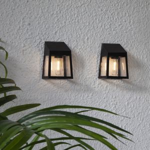 2-pack modern solar lights Amro, black