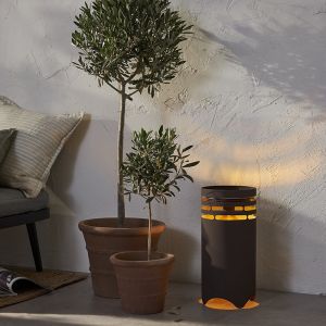 Plastic outdoor table lamp brown, Aidan, 0,3W, 3000K LED, IP44
