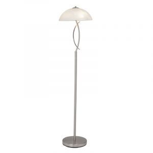 Glass floor lamp chrome, Ishara, with switch
