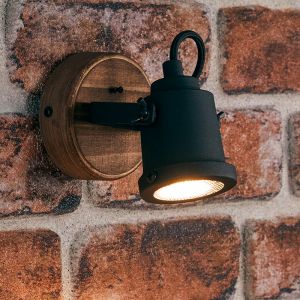 Wood wall spotlight brown, Jantina