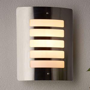 Metal outdoor light chrome, Alea, IP44