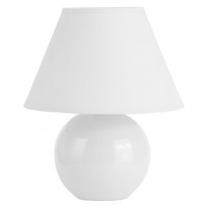 Ceramic table lamp white, Pilar, with switch