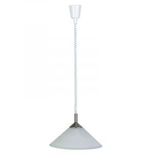 Glass pendant light white, Elisa