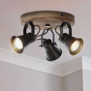 Wood ceiling spotlight brown, Carolyn