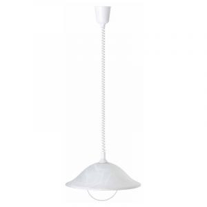 Glass pendant light white, Siba