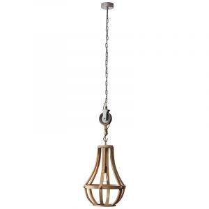 Wood pendant light brown, Afnane