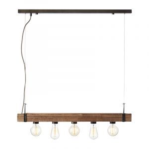 Wood pendant light black, Asli