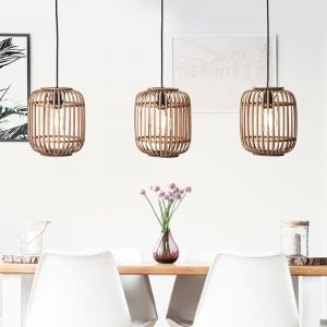 Wood pendant light brown, Brain