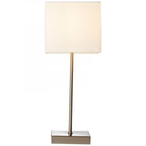 Fabric table lamp chrome, Marinda, with switch