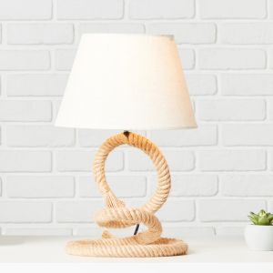 Rustic table lamp white, Boyke, with switch