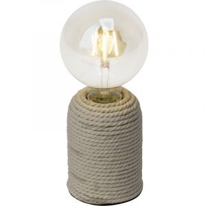 Concrete table lamp brown, Adelynn, with switch