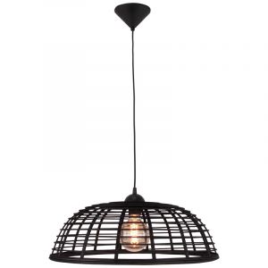 Wood pendant light black, Deacon