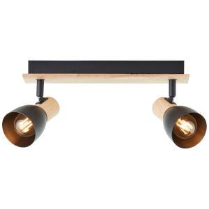 Rustic ceiling spotlight black, Tyrone