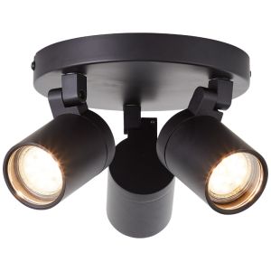 Modern ceiling spotlight black, Myrle, IP44
