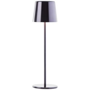 Modern rechargeable outdoor table lamp black, Skander, 4W, warm to cold white adjustable LED, IP44, with touch dimmer