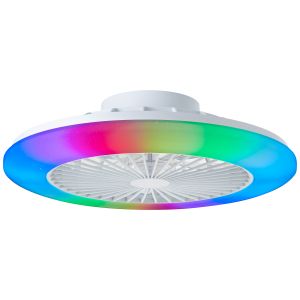 Modern ceiling fan white, Sofieke, 40W, RGBW LED, with remote control
