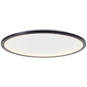 Modern LED panel ceiling light black, Yamal, 36W, warm to cold white adjustable LED, with remote control