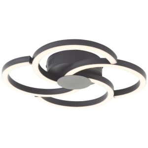 Design ceiling light black, Somia, 22W, 3000K LED
