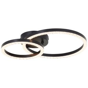 Design ceiling light black, Maladon, 22W, 3000K LED