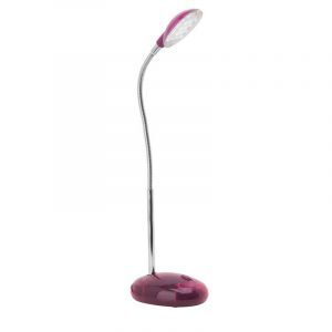 Plastic desk lamp pink, Marenthe, 2W, 6000K LED, with switch