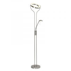 Design reading floor lamp chrome, Izabela, 18W, 3000K LED, with switch