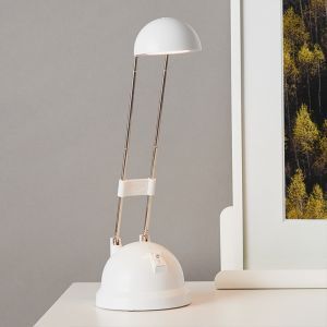 Modern desk lamp white, Louna, 6W, 2700K LED, with switch