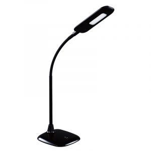 Plastic desk lamp black, Jenoah, 5W, 6000K LED, with touch dimmer