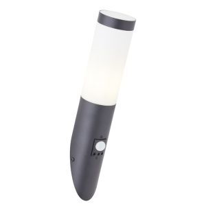 Metal outdoor wall light with motion sensor black, Meis, IP44