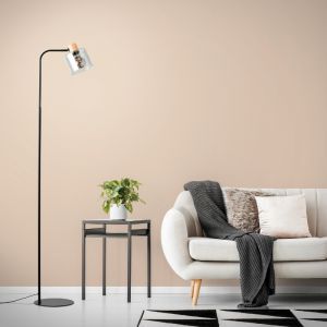 Modern floor lamp grey, Serkan, with switch
