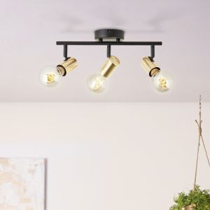Modern ceiling spotlight brass, Lakeisha
