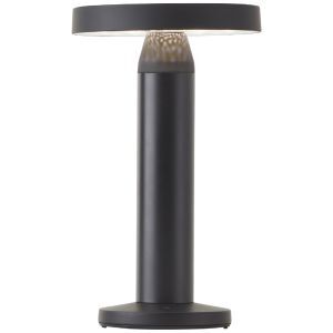 Metal rechargeable table lamp black, Kubilay, 2W, 4000K LED, IP44, with switch