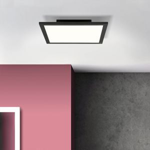 Modern LED panel ceiling light black, Bojan, 18W, 4000K LED