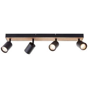 Modern ceiling spotlight black, Leendert